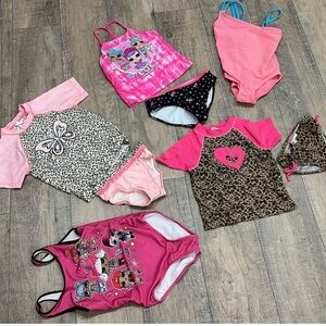 Swimsuit Bundle, 2 Swimsuits from Flapdoodle, 2- LOL & More -Girls Size 6x -7-8